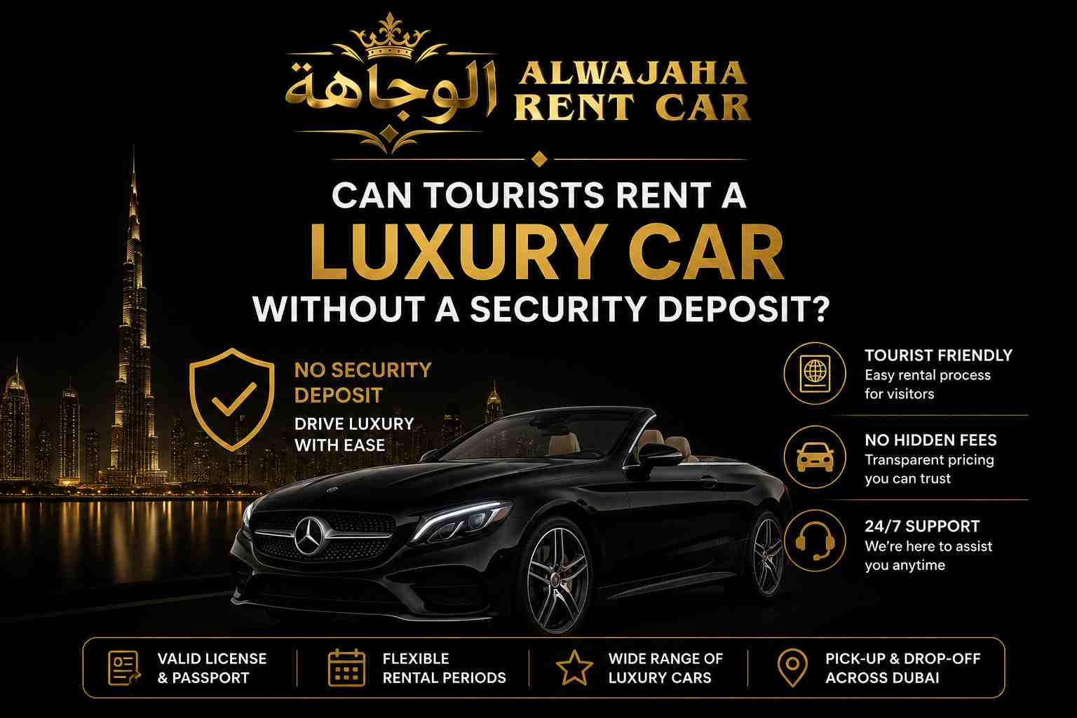 Can Tourists Rent a Luxury Car Without a Security Deposit