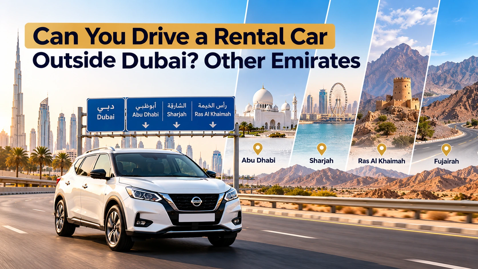 can you drive a rental car outside dubai